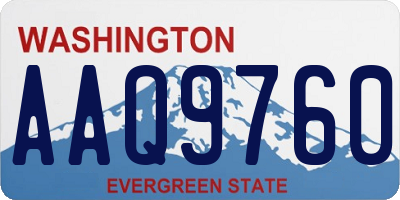 WA license plate AAQ9760