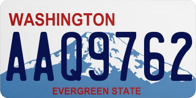 WA license plate AAQ9762