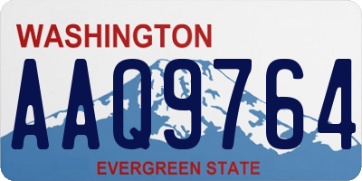 WA license plate AAQ9764