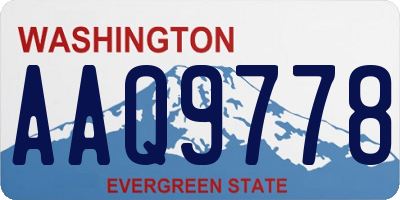 WA license plate AAQ9778