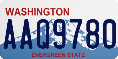 WA license plate AAQ9780