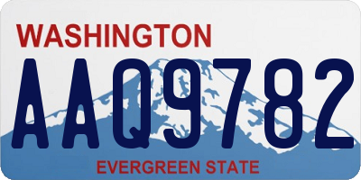 WA license plate AAQ9782