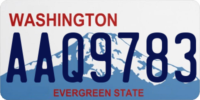 WA license plate AAQ9783