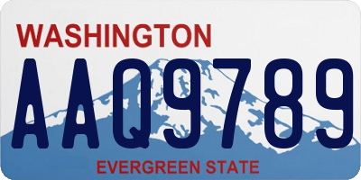 WA license plate AAQ9789