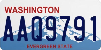 WA license plate AAQ9791