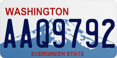 WA license plate AAQ9792