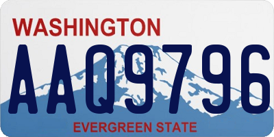 WA license plate AAQ9796