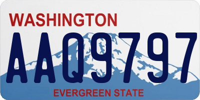 WA license plate AAQ9797