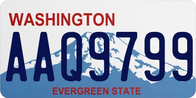 WA license plate AAQ9799