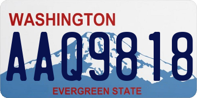 WA license plate AAQ9818