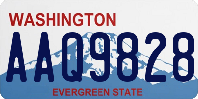 WA license plate AAQ9828