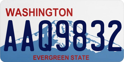 WA license plate AAQ9832