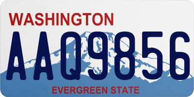 WA license plate AAQ9856