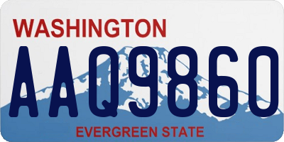 WA license plate AAQ9860