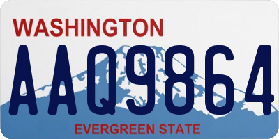 WA license plate AAQ9864
