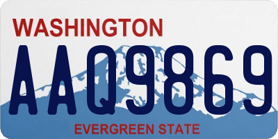 WA license plate AAQ9869