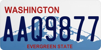 WA license plate AAQ9877