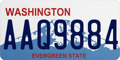 WA license plate AAQ9884