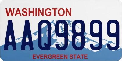 WA license plate AAQ9899
