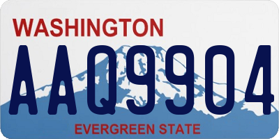 WA license plate AAQ9904
