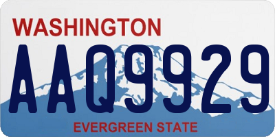 WA license plate AAQ9929