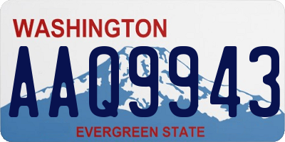 WA license plate AAQ9943