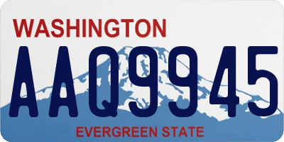 WA license plate AAQ9945