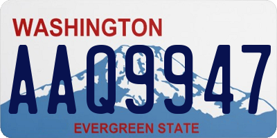 WA license plate AAQ9947