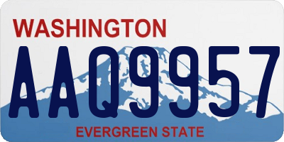 WA license plate AAQ9957