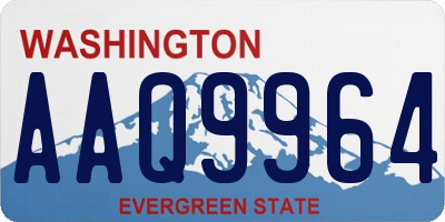 WA license plate AAQ9964