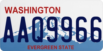 WA license plate AAQ9966