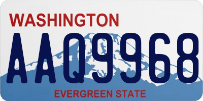 WA license plate AAQ9968