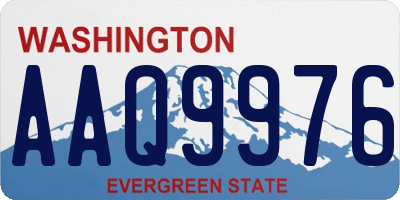 WA license plate AAQ9976