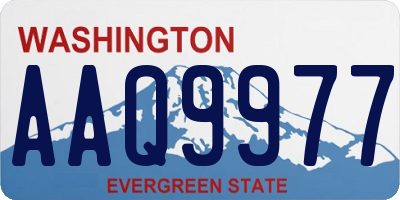 WA license plate AAQ9977
