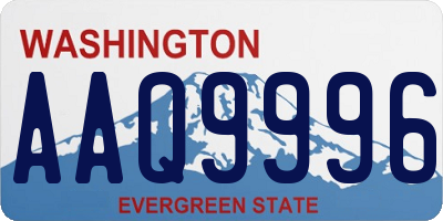 WA license plate AAQ9996
