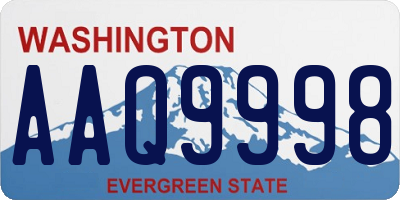 WA license plate AAQ9998