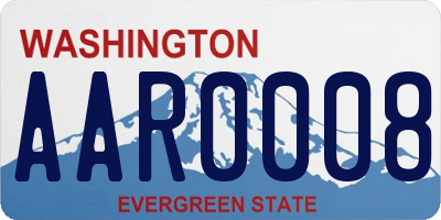 WA license plate AAR0008