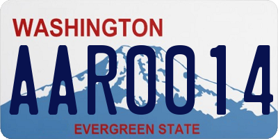 WA license plate AAR0014