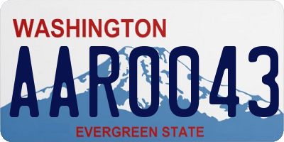 WA license plate AAR0043