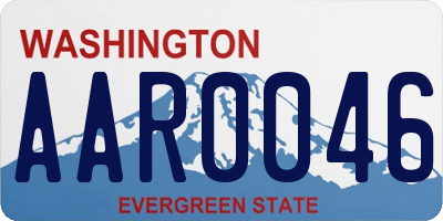 WA license plate AAR0046