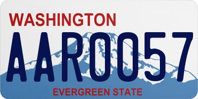WA license plate AAR0057