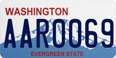 WA license plate AAR0069