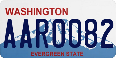 WA license plate AAR0082