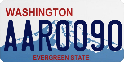 WA license plate AAR0090