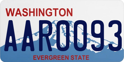WA license plate AAR0093