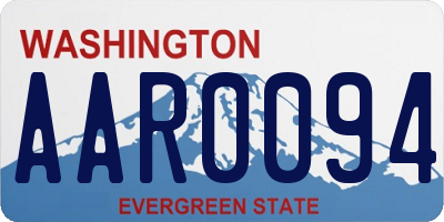 WA license plate AAR0094