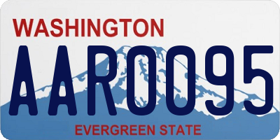 WA license plate AAR0095