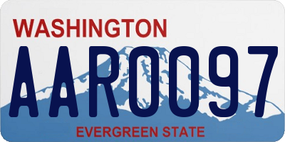 WA license plate AAR0097