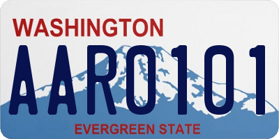 WA license plate AAR0101