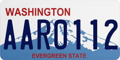 WA license plate AAR0112